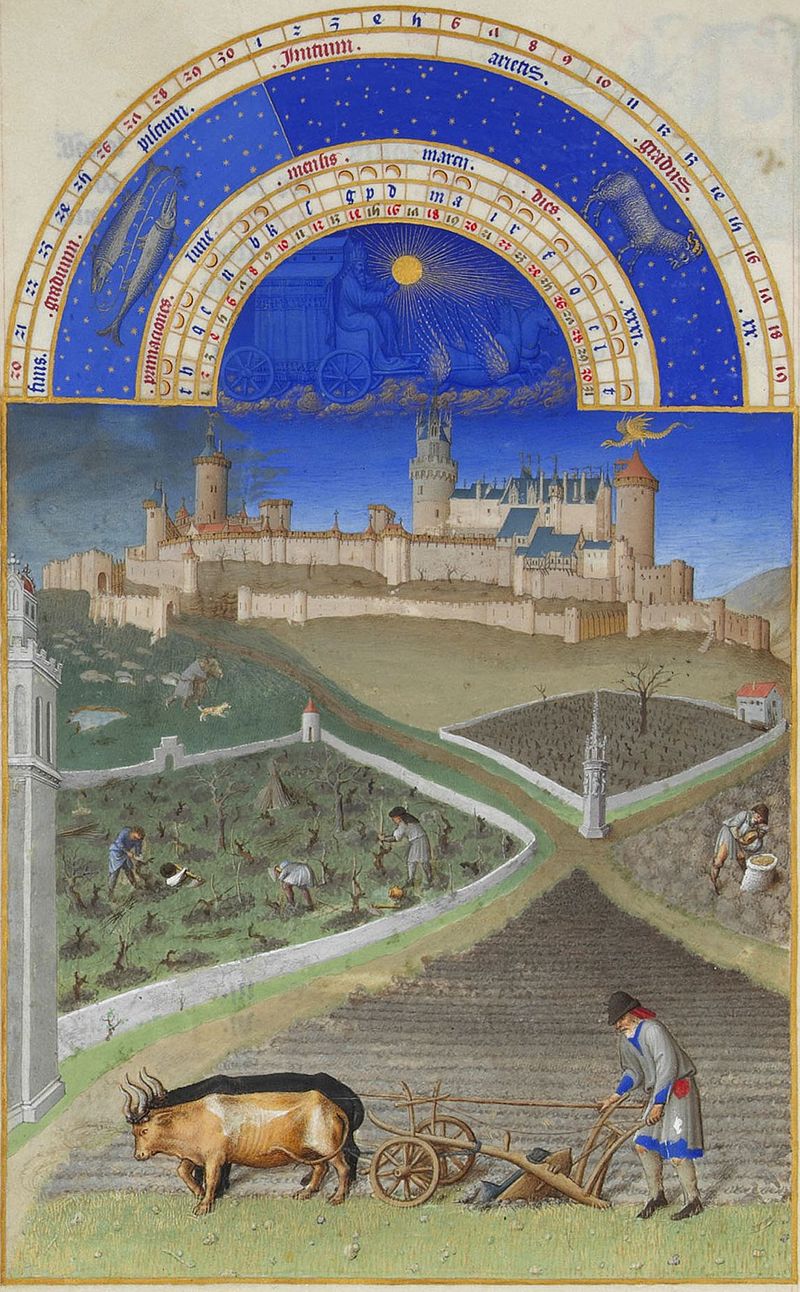 brezen Les Trs Riches Heures du duc de Berry mars