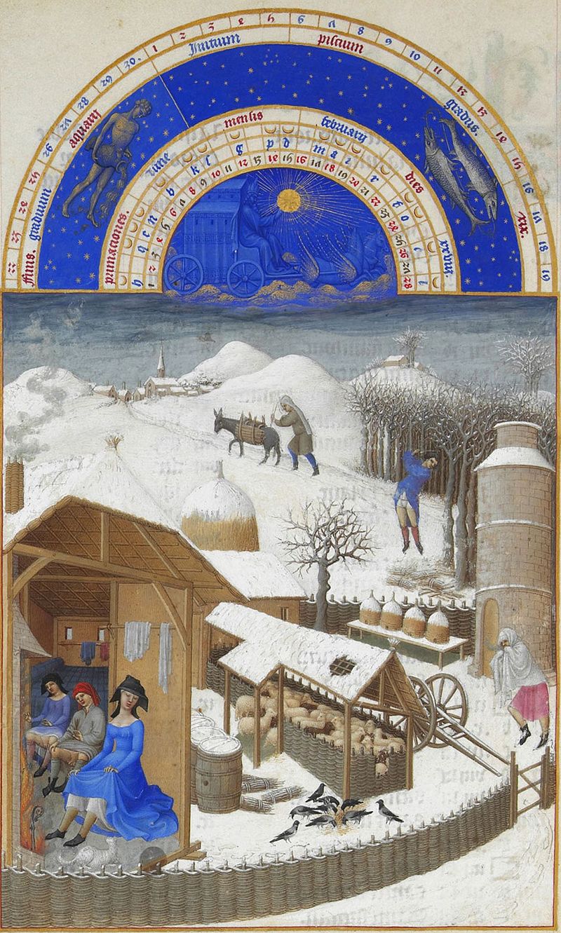 unor Les Trs Riches Heures du duc de Berry fvrier